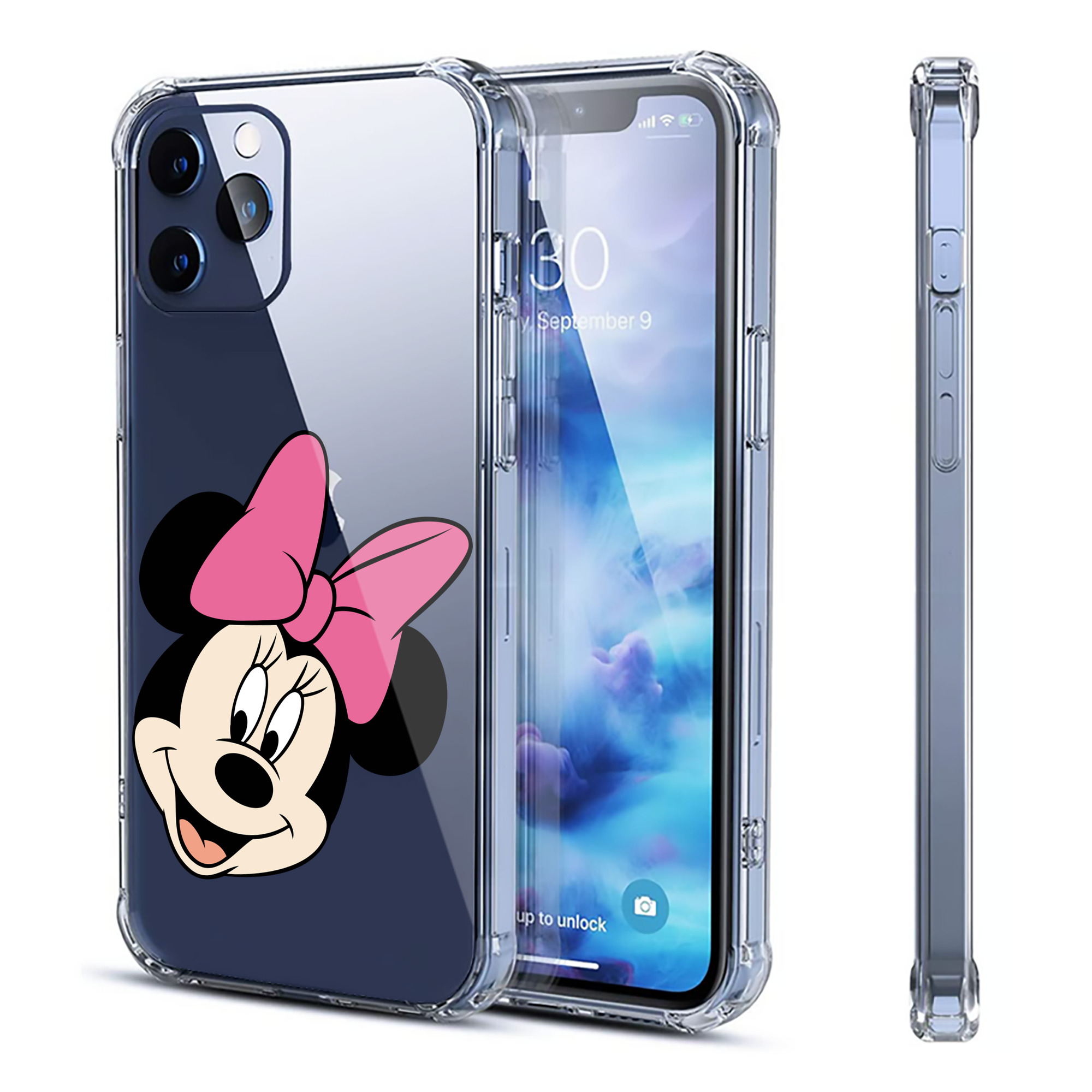 （画像用） ミッキーマウス Mickey Mouse 【iPhone 12シリーズ対応】透明スマホケース（クリアソフトケース）